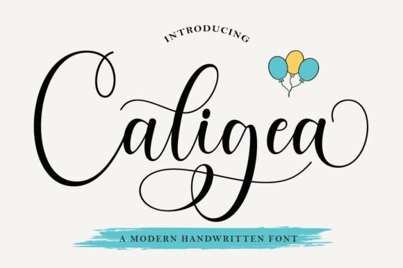 Caligea: A Modern Script Font for Web Headers