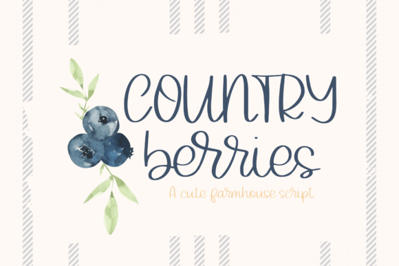 Country Berries: A Designer's Take on Rustic Script Charm