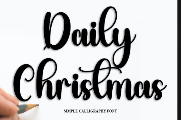 Daily Christmas: A Handwritten Font for Small Business Branding