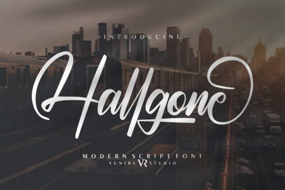 Hallgone Font: Modern Script for Editorial Design