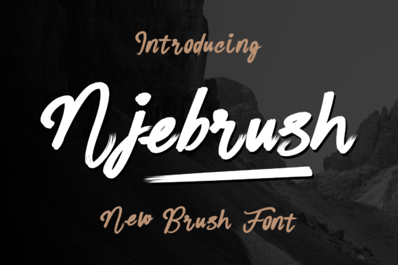 Njebrush: A Bold Handwritten Typeface for Web Headers