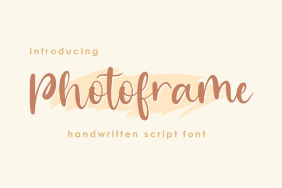 Photoframe: A Handwritten Script Font